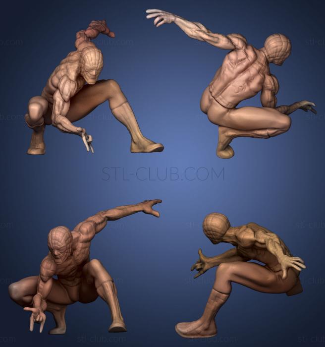 3D model Spiderman Pose 2 (STL)